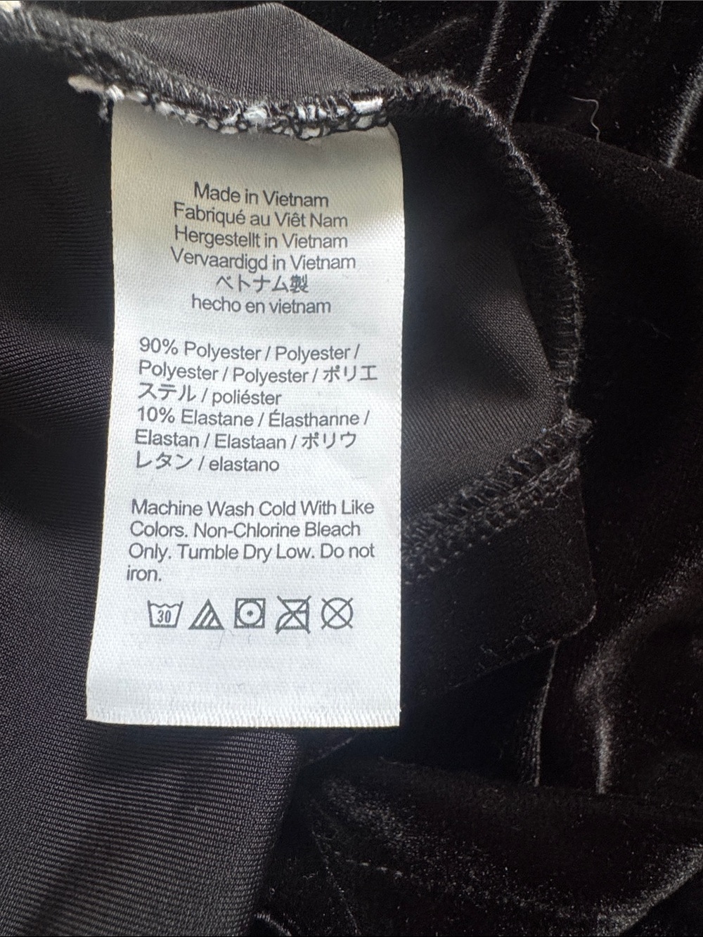 Crewcuts Black Velvet Long-Sleeve Ruffle-Trim Dress - Picture 4 of 4